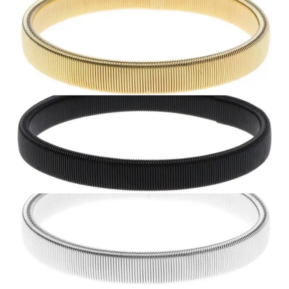 Other - Men Stainless Steel Punk Style Elastic Metal Armband Bracelet